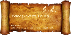 Ondrejkovics Laura névjegykártya