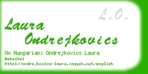 laura ondrejkovics business card